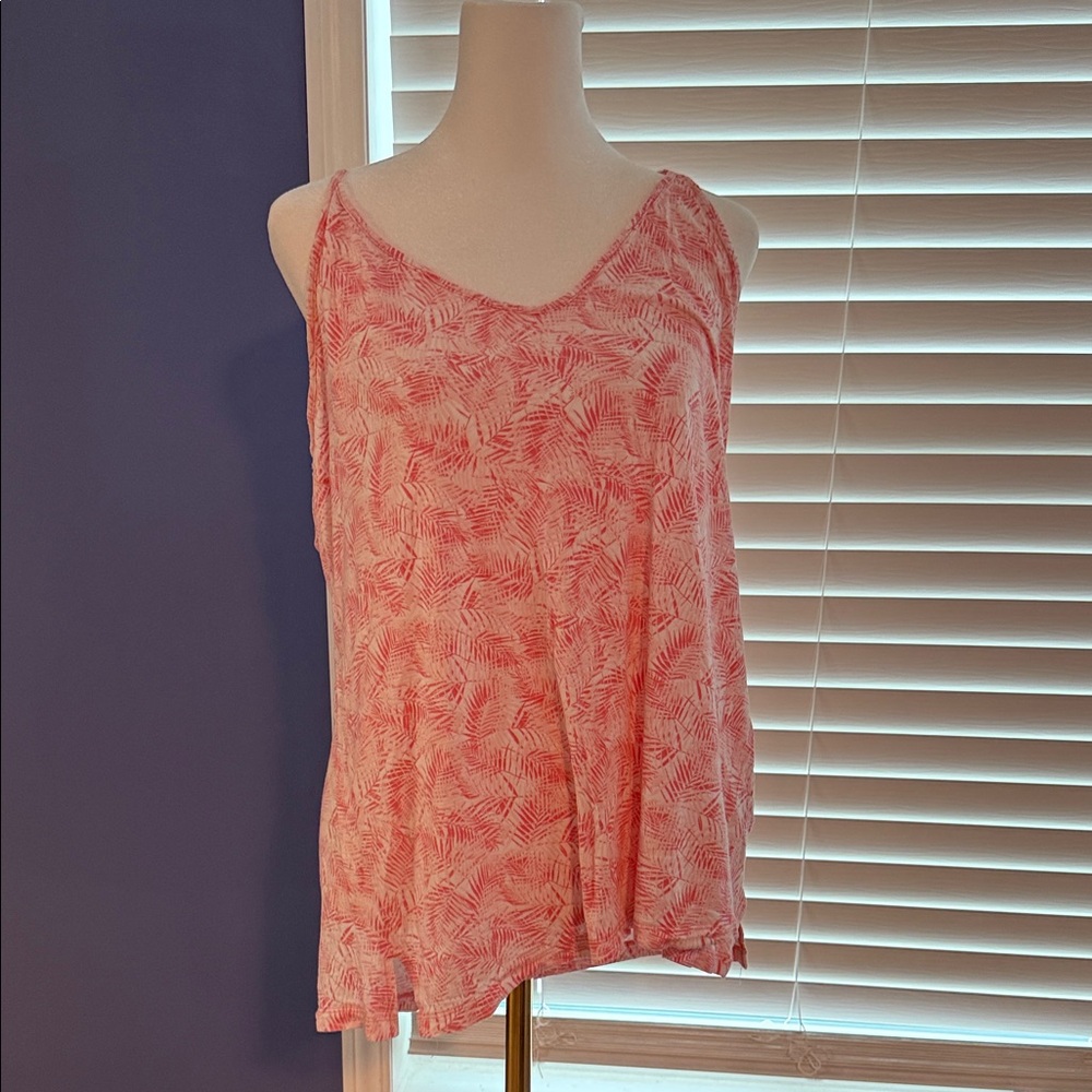 Old Navy Pink Leaf Pattern Camisole